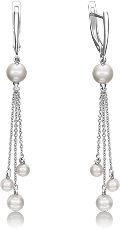 

Серьги подвески из золота PLATINA jewelry 02-4394-00-301-1120-31, жемчуг культивированный, 02-4394-00-301-1120-31