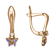 

Серьги женские из золота ЮЗ Платина 02-3414-00-404-1110-03, фианит, 02-3414-00-404-1110-03