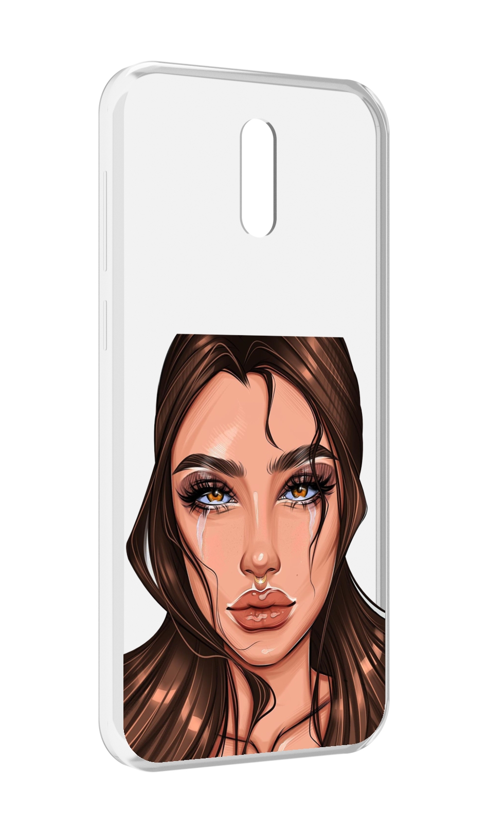 

Чехол MyPads плачущая-девушка женский для Alcatel 3L (2019), Прозрачный, Tocco