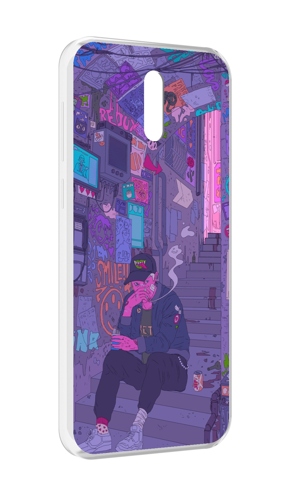 

Чехол MyPads парень в подъезде мультик для Alcatel 3L (2019), Прозрачный, Tocco