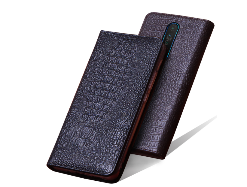 

Чехол-книжка MyPads Premium для Redmi K30 из качественной импортной натуральной кожи телен, Черный