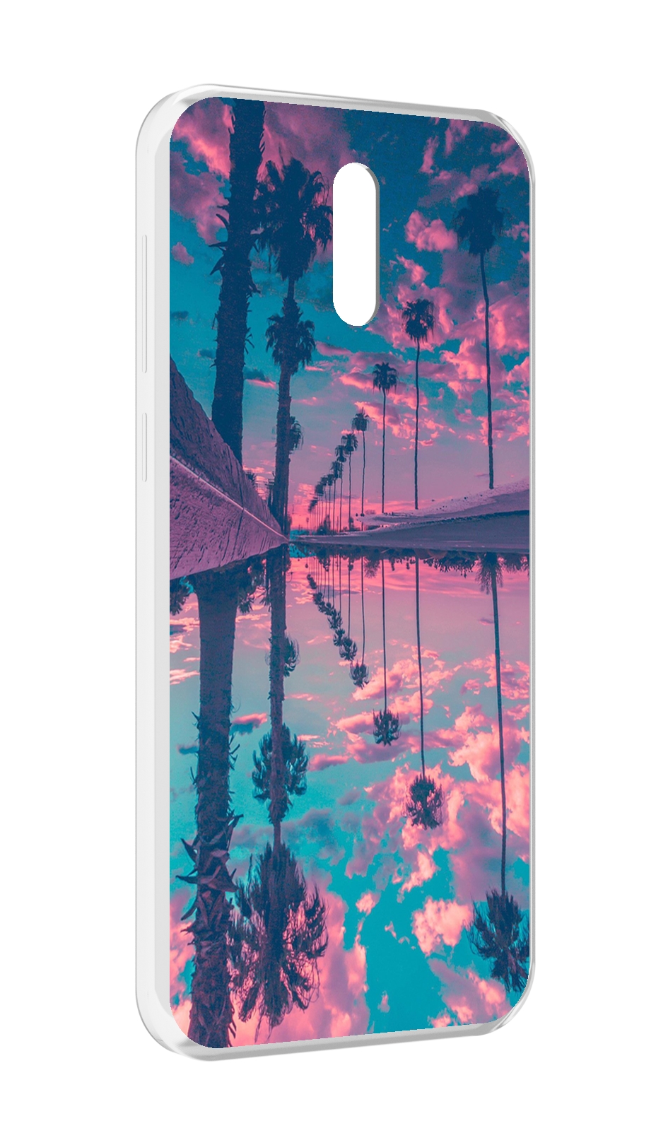 

Чехол MyPads отражение-пальм для Alcatel 3L (2019), Прозрачный, Tocco