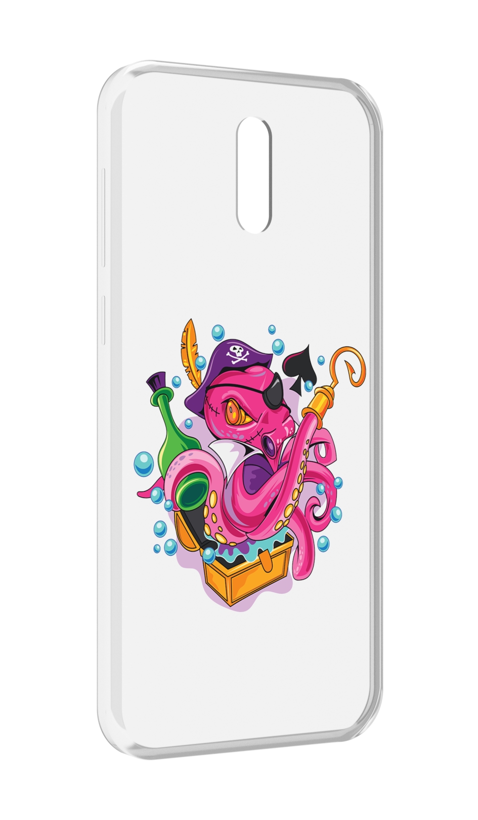 

Чехол MyPads осьминог пират детский для Alcatel 3L (2019), Прозрачный, Tocco