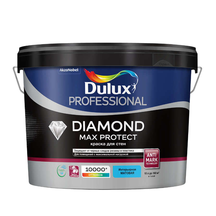 фото Краска dulux diamond max protect, база bw, 10 л