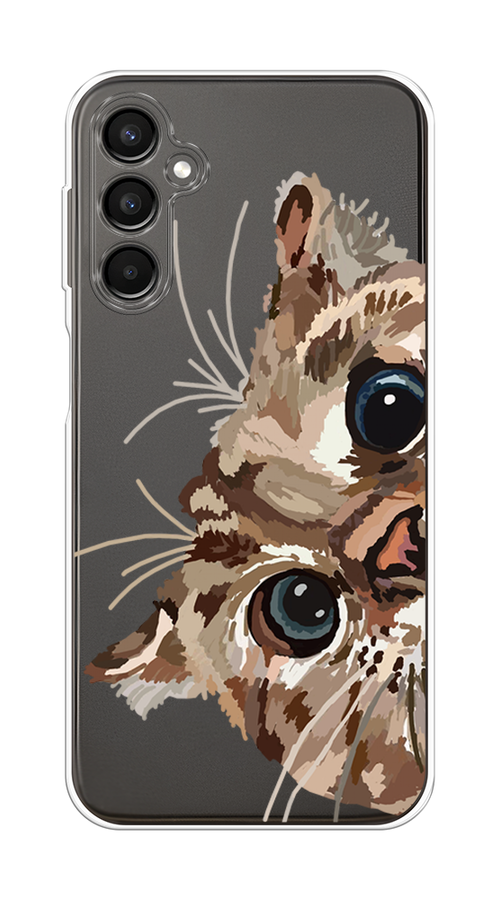 

Чехол на Samsung Galaxy A24 "Любопытный кот", Коричневый;синий;черный, 2108050-1