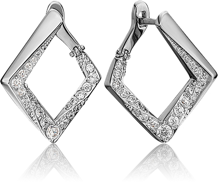 

Серьги женские из золота ЮЗ Платина 02-4580-00-401-1120-24, фианит, 02-4580-00-401-1120-24