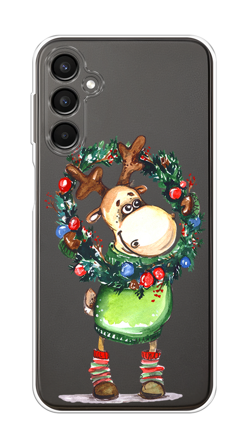 

Чехол на Samsung Galaxy A24 "Олень с новогодним венком", 2108050-4
