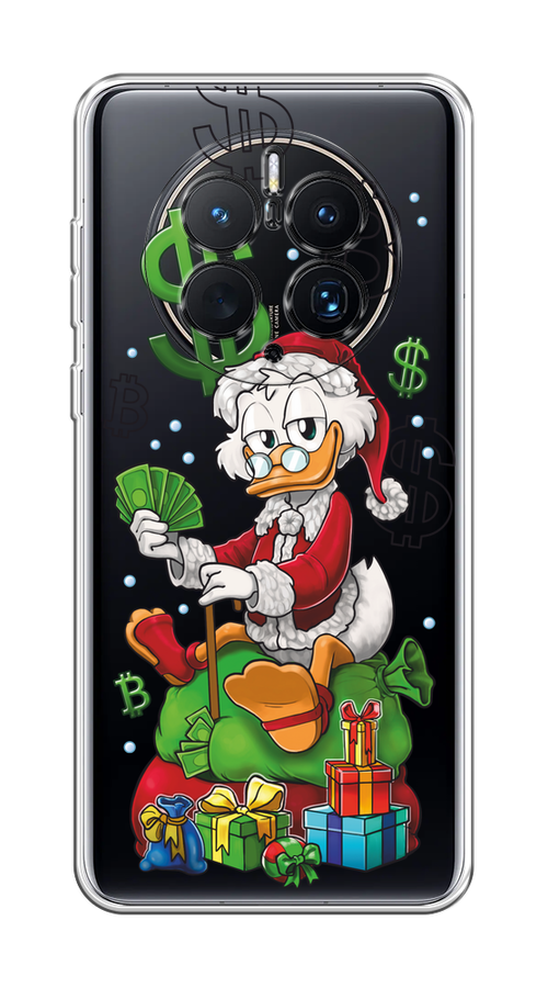 

Чехол на Huawei Mate 50 Pro "Богатый санта Скрудж Макдак", Белый;красный;зеленый, 6109950-1