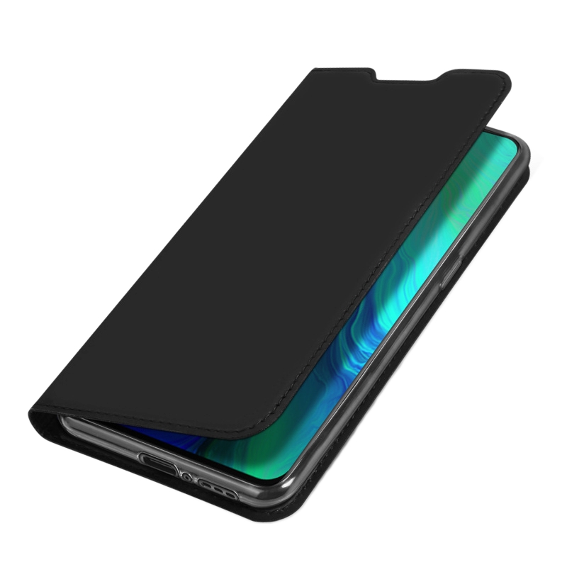 

Чехол-книжка MyPads для Moto G8 Plus водоотталкивающий с мульти-подставкой на жесткой мета, Черный