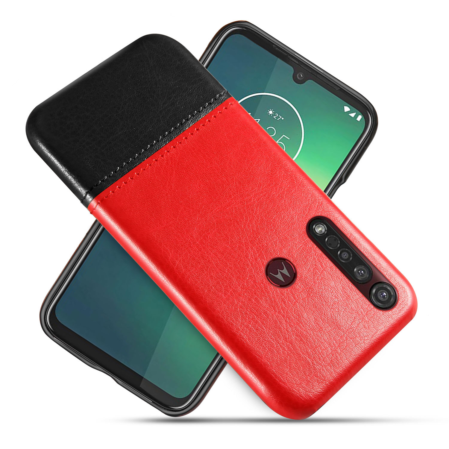 

Чехол панель-накладка MyPads для Moto G8 Plus красный-черный