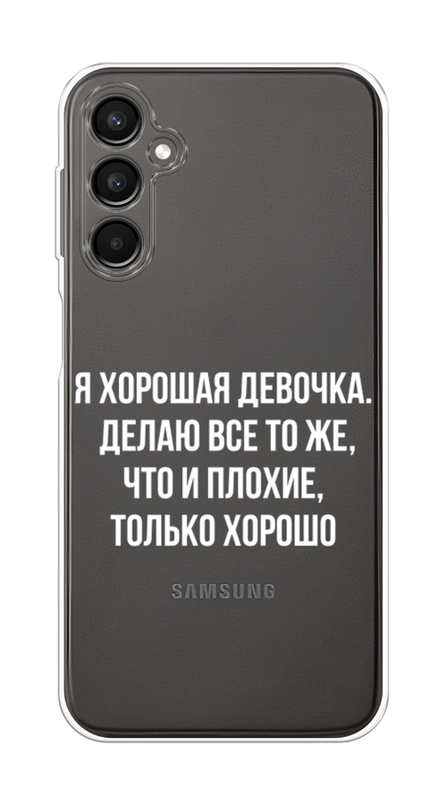 

Чехол на Samsung Galaxy A24 "Хорошая девочка", Серебристый, 2108050-6