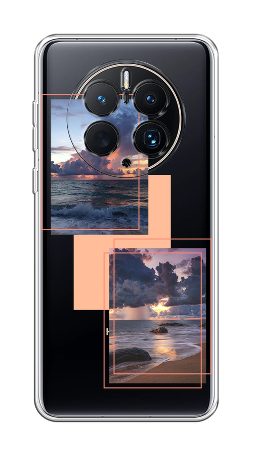 

Чехол на Huawei Mate 50 Pro "Sky collage", Розовый;прозрачный;синий, 6109950-1