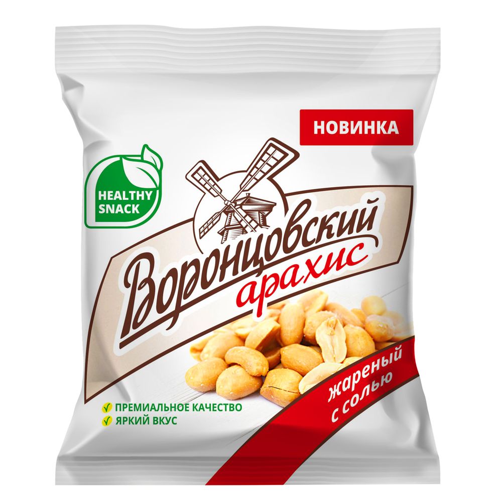 

Арахис Воронцовские жареный с солью 80 г