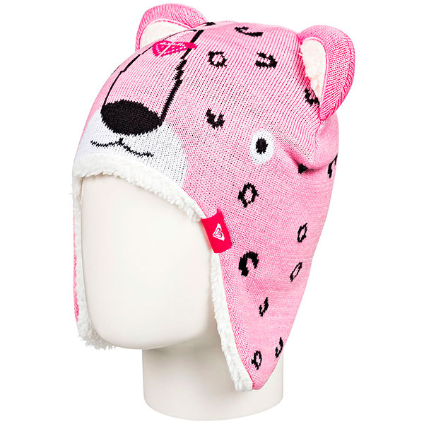 Детская шапка с ушами Leopard розовый One Size INT Roxy ERLHA03062