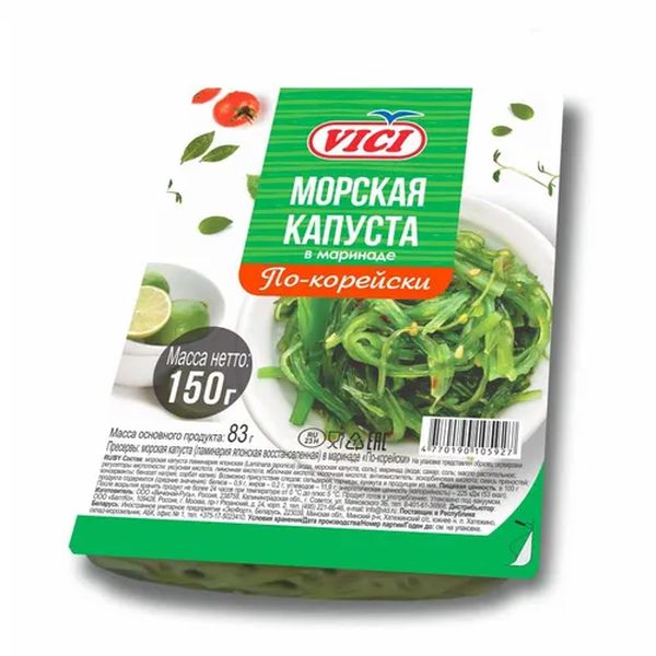 

Салат Vici По-корейски из морской капусты с морковью в маринаде 150 г