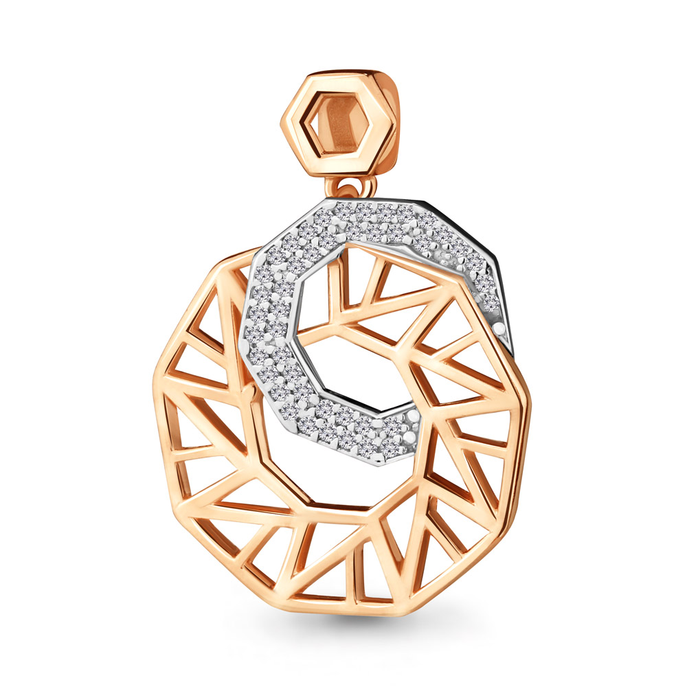 

Подвеска из серебра с фианитом Aquamarine 24216А_925_з, 24216А_925_з