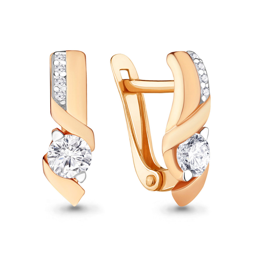 

Серьги из серебра с фианитом Aquamarine 434031А_925_з, 434031А_925_з