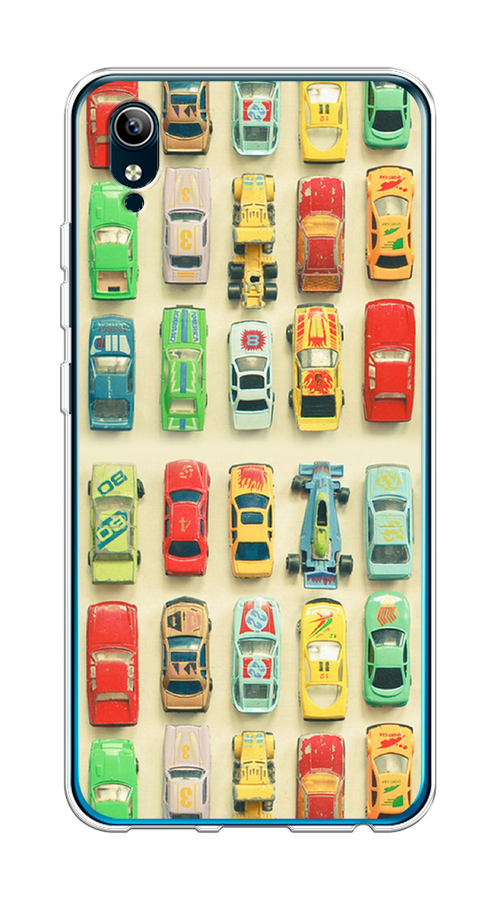 

Чехол на Vivo Y91c/Y1s "Машинки", Бежевый;красный;желтый, 263250-1