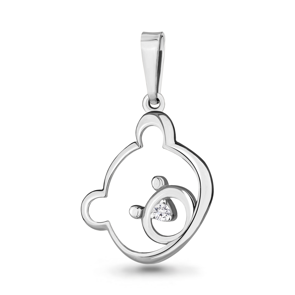 

Подвеска из серебра с фианитом Aquamarine 24211А_925_р, 24211А_925_р