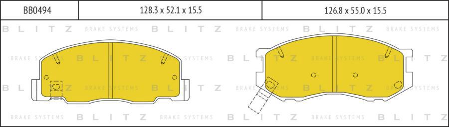 

Тормозные колодки BLITZ передние дисковые bb0494