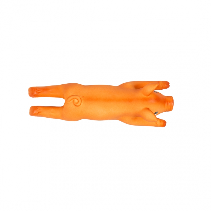 Игрушка-пищалка для собак Duvo+ Хрюшка, оранжевый, 24 см