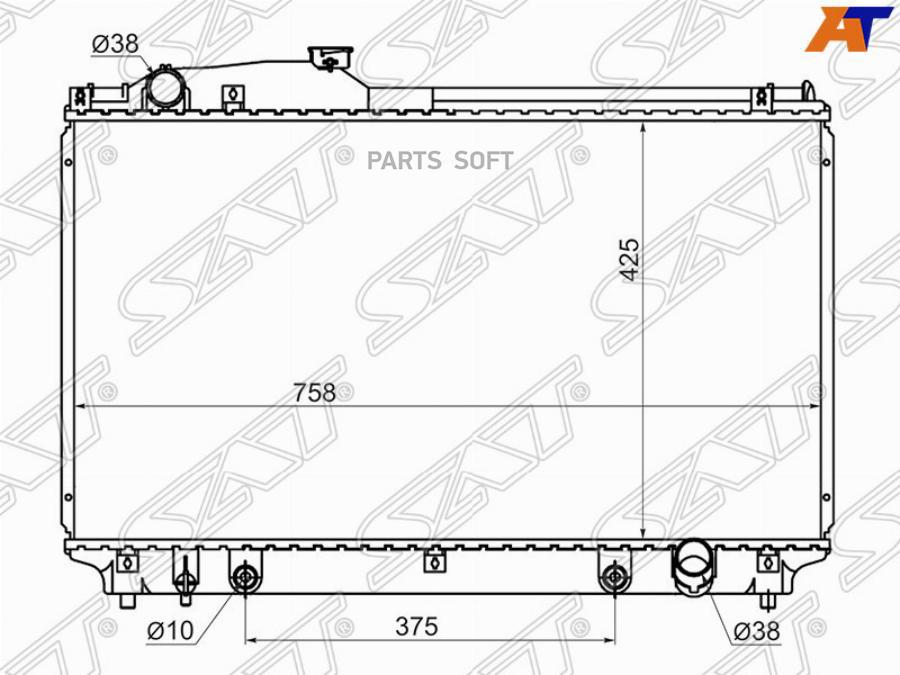 

SAT Радиатор LEXUS LS430/TOYOTA CELSIOR 01-06