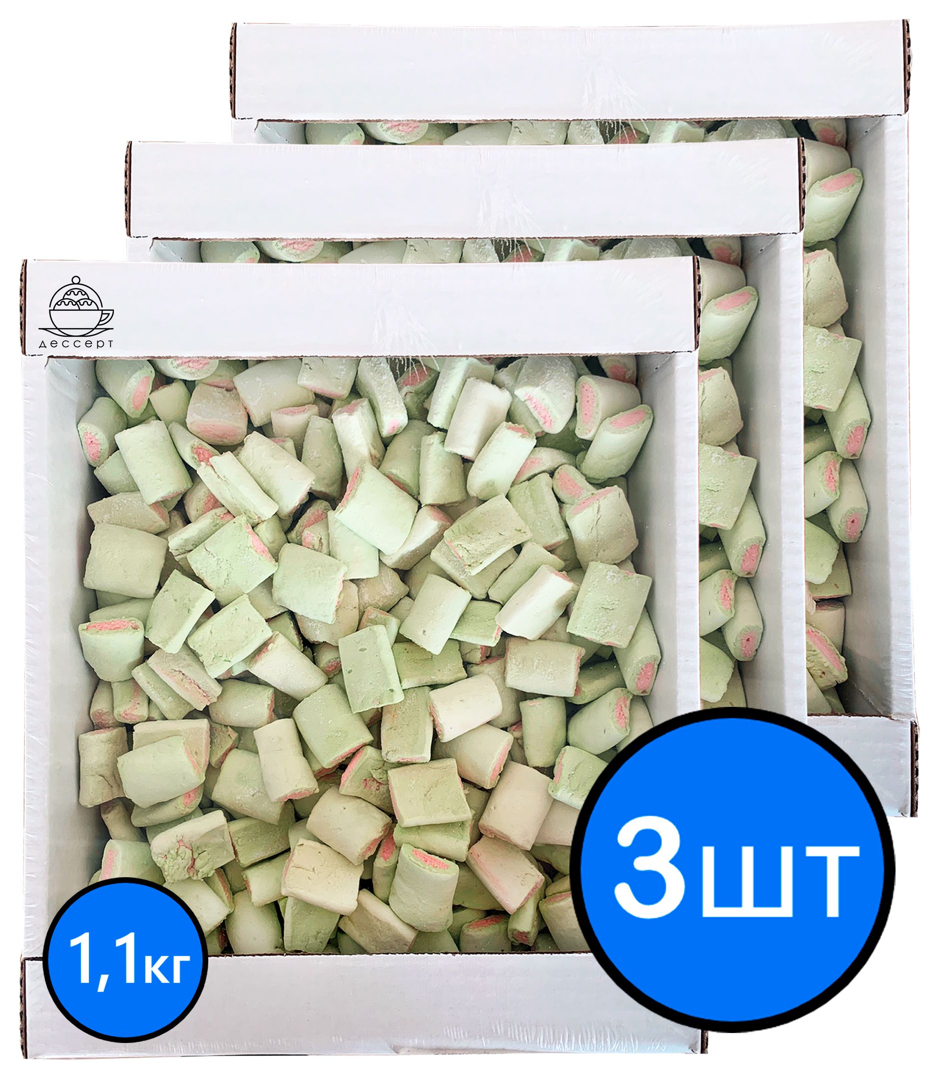 

Зефир Арбуз "Зефирный калейдоскоп", КФ КРОНШТАДТСКАЯ, 1,1кг х 3шт