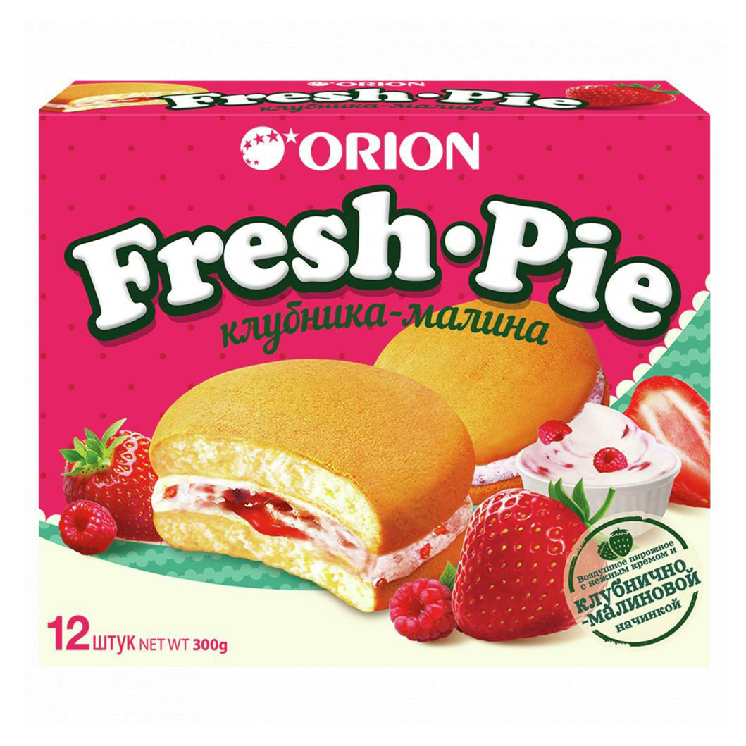 Печенье Orion Fresh-Pie клубника-малина 12 шт