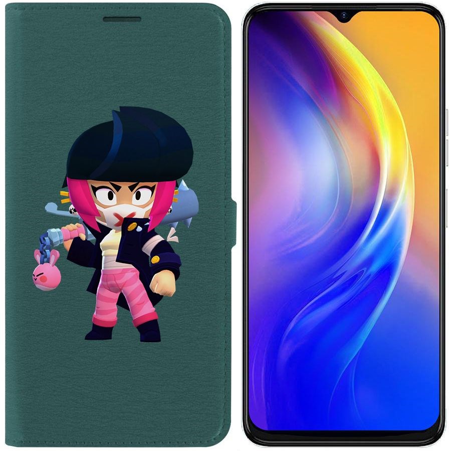 

Чехол-книжка Eco Book для Tecno Spark 10C Brawl Stars-Ужасная Биби
