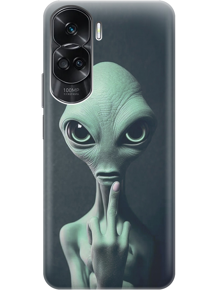 

Силиконовый чехол на Honor 90 Lite с принтом "Инопланетянин", Зеленый;синий;черный, 20001432
