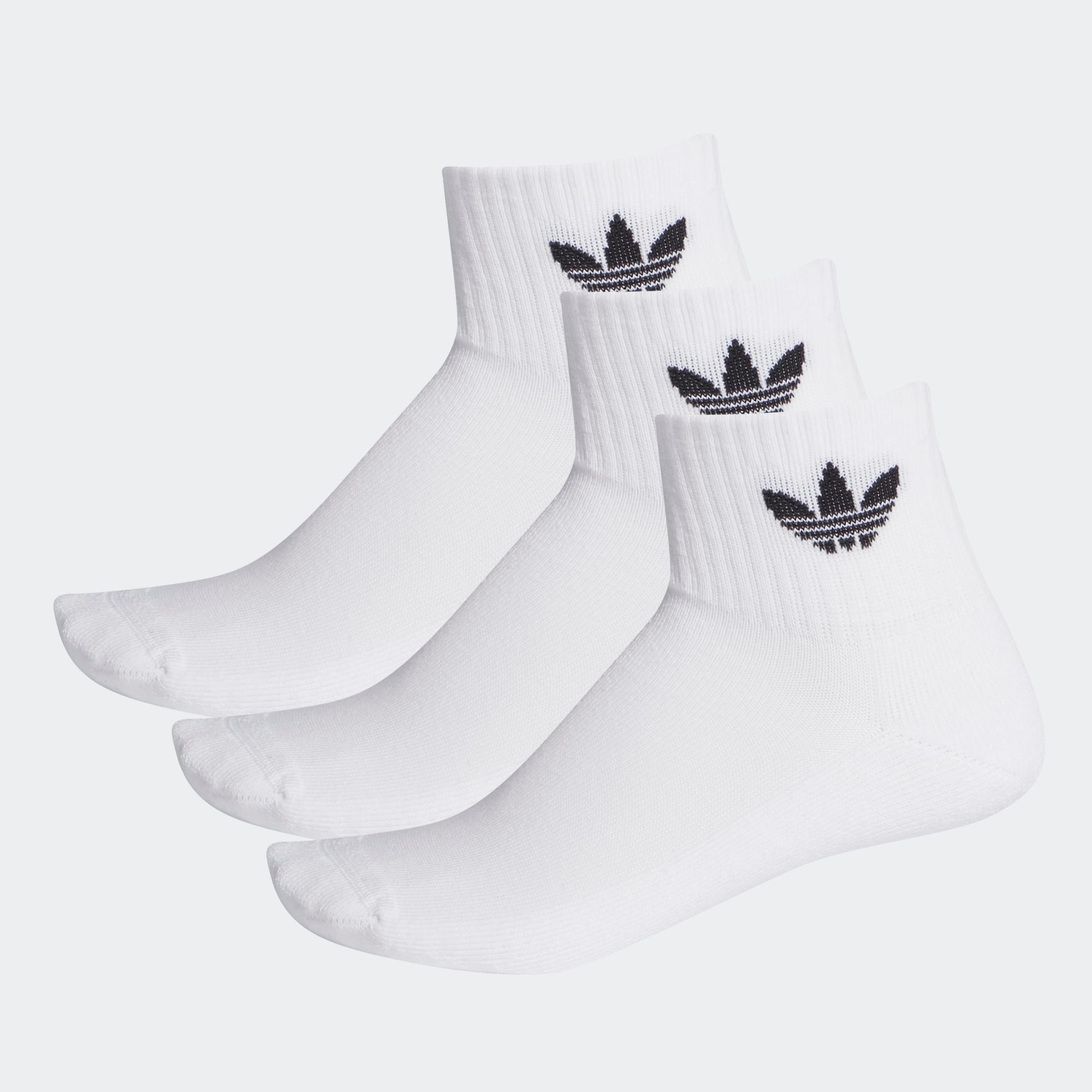 Комплект носков мужских Adidas Mid-Cut Crew Socks 3P белых XS