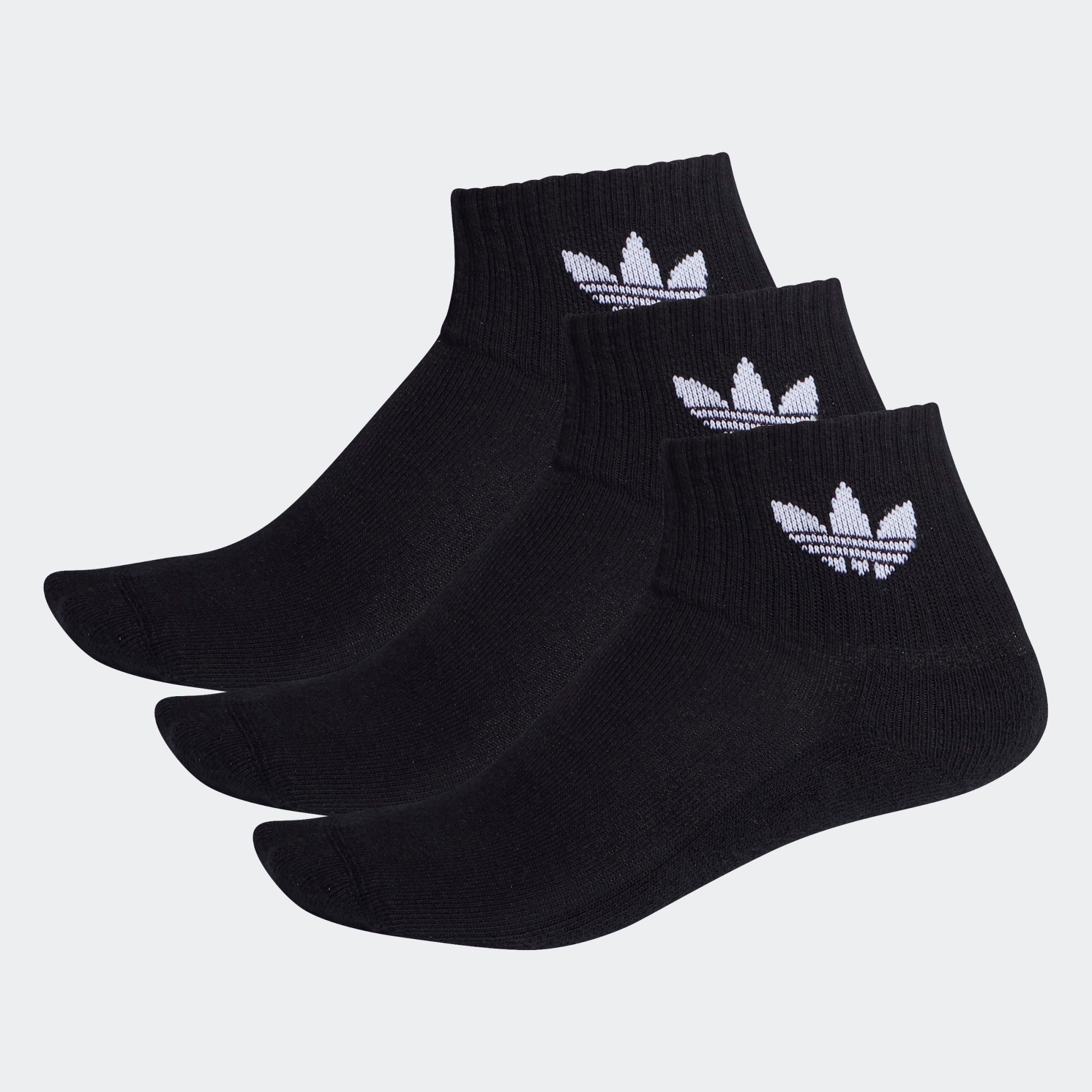 Комплект носков мужских Adidas Mid-Cut Crew Socks 3P черных XS черный, размер 33; 34; 35