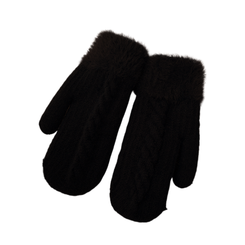 Варежки женские WASABI TREND WH-00044 черные, one size