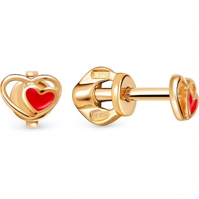 

Серьги Сердечки из серебра с позолотой Вероника С6010-1995М1, С6010-1995М1