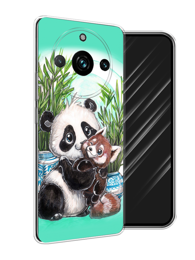 

Чехол Awog на Realme 11 Pro+ "Друзья зверята", Бирюзовый;белый;черный
