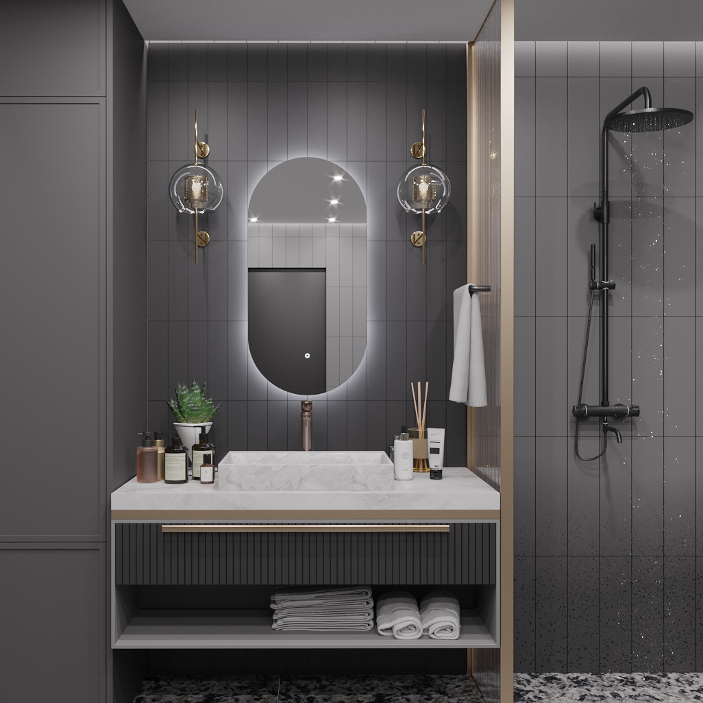 Зеркало для ванной Alias Олимпия 80*40  с холодной LED-подсветкой венето спальня зеркало навесное