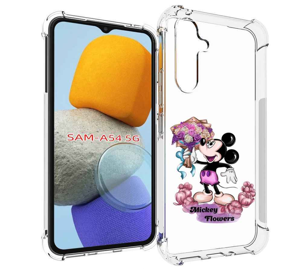 

Чехол MyPads микки-с-цветами женский для Samsung Galaxy A54, Tocco