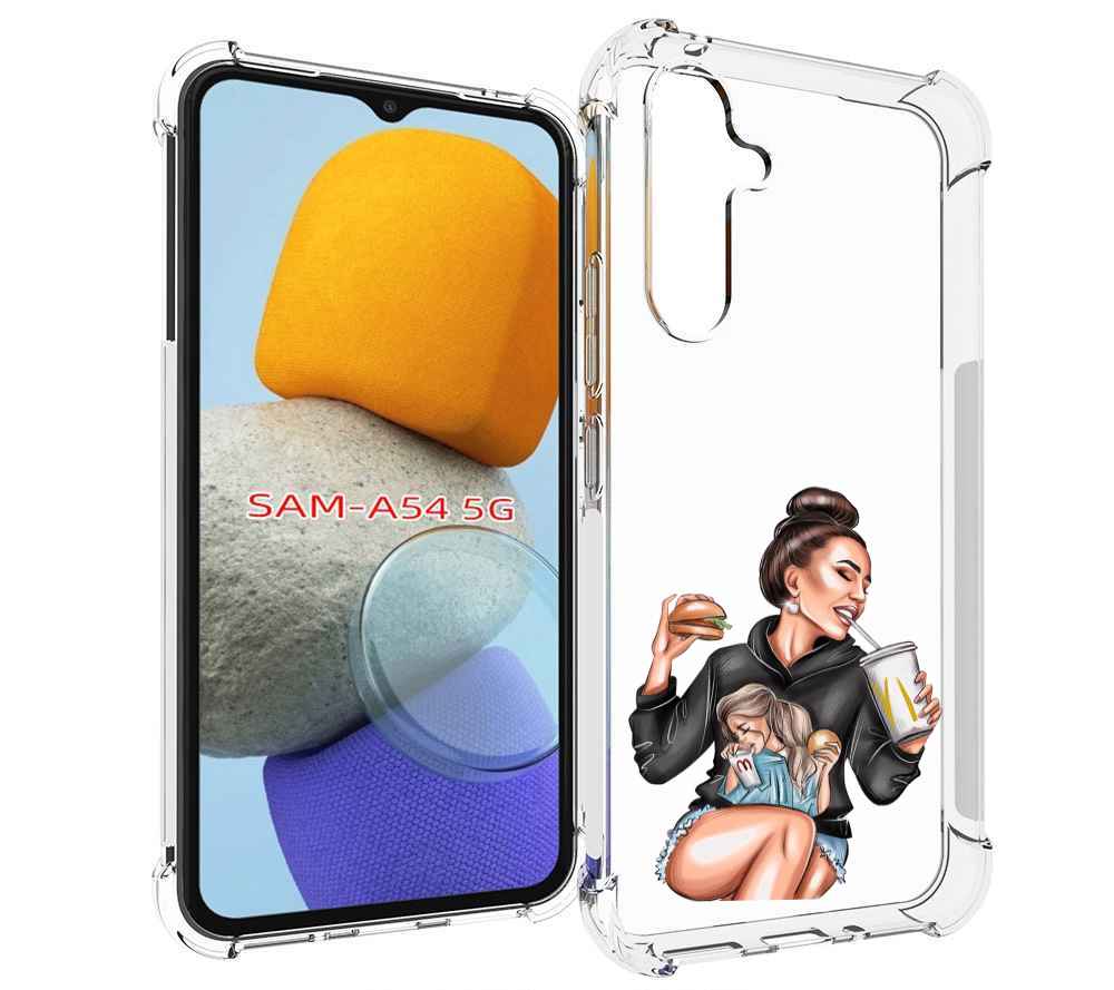 

Чехол MyPads любительница-макдональдс женский для Samsung Galaxy A54, Tocco
