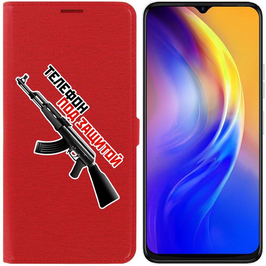 

Чехол-книжка Eco Book для Tecno Spark 10C Телефон под защитой, Красный