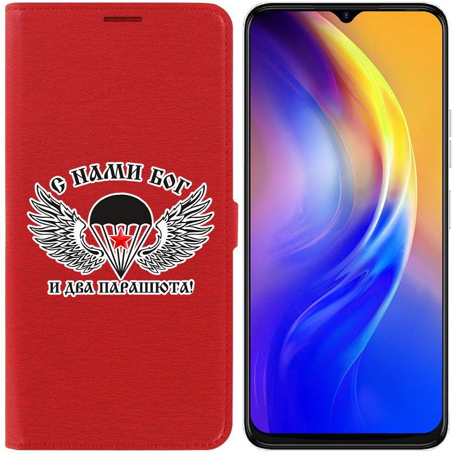 

Чехол-книжка Eco Book для Tecno Spark 10C С нами Бог, Красный