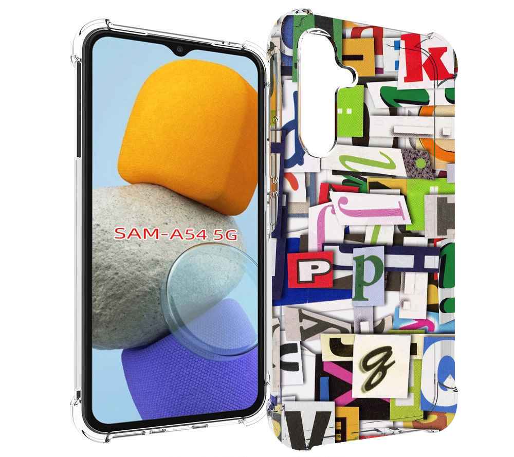 

Чехол MyPads ломанные-буквы для Samsung Galaxy A54, Tocco