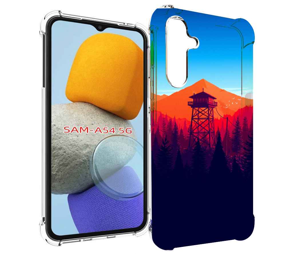 

Чехол MyPads лес с оранжевыми горами для Samsung Galaxy A54, Tocco