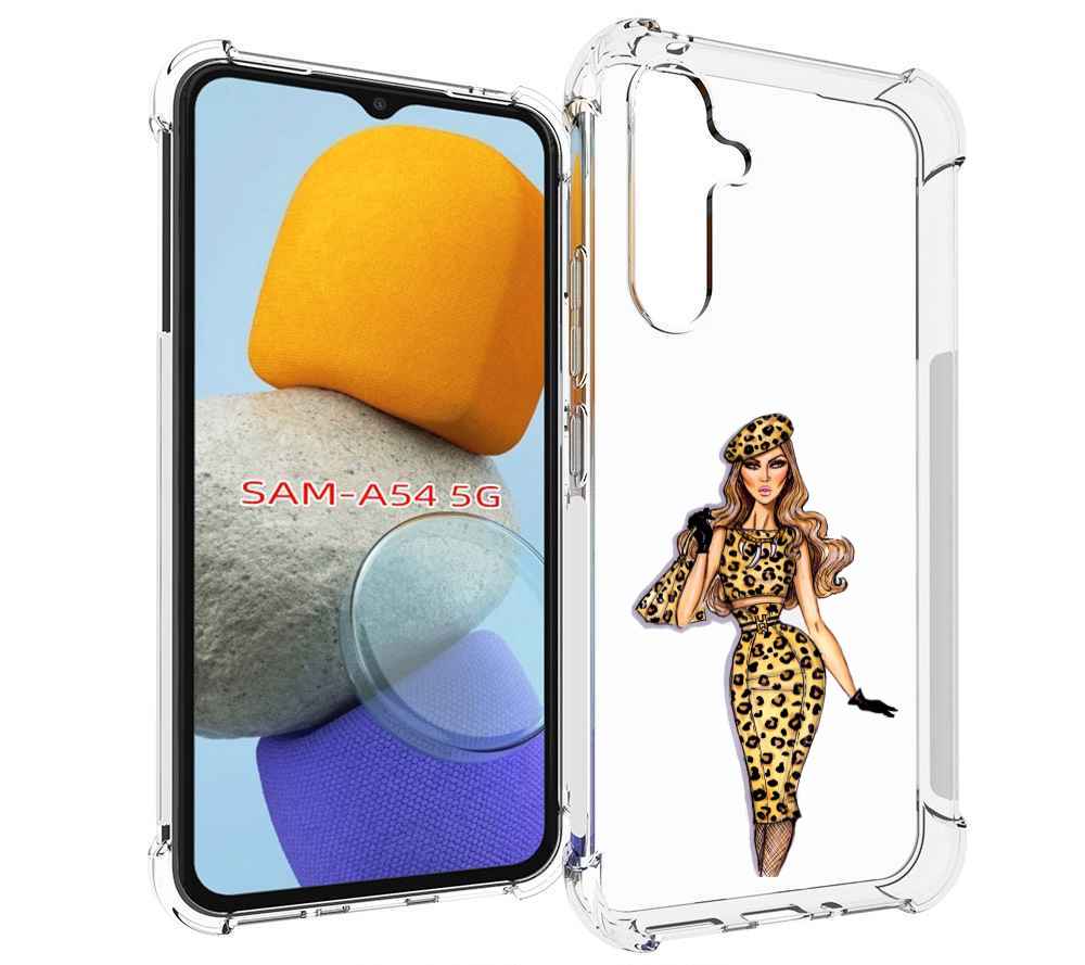 

Чехол MyPads леопардовое платье женский для Samsung Galaxy A54, Tocco