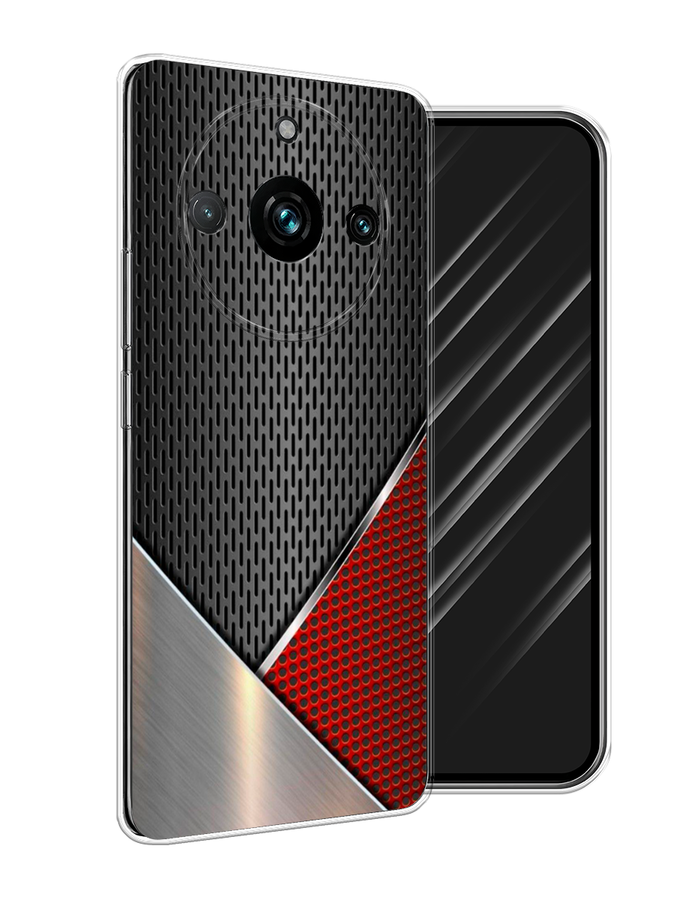 

Чехол Awog на Realme 11 Pro+ "Стальной металл", Черный;красный;серебристый