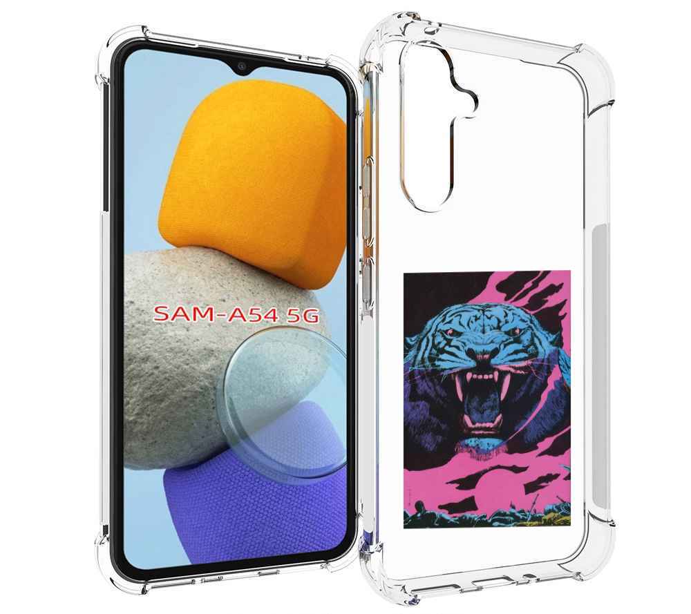 

Чехол MyPads лев с розовыми зубами для Samsung Galaxy A54, Tocco
