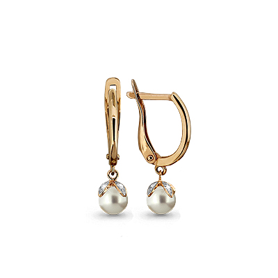 

Серьги из красного золота с фианитом/жемчугом Aquamarine 43070_585_кз, 43070_585_кз