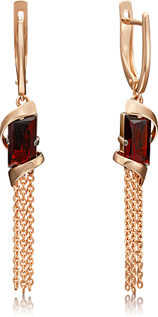 

Серьги женские из золота ЮЗ Платина 02-4563-00-204-1110-46, гранат, 02-4563-00-204-1110-46