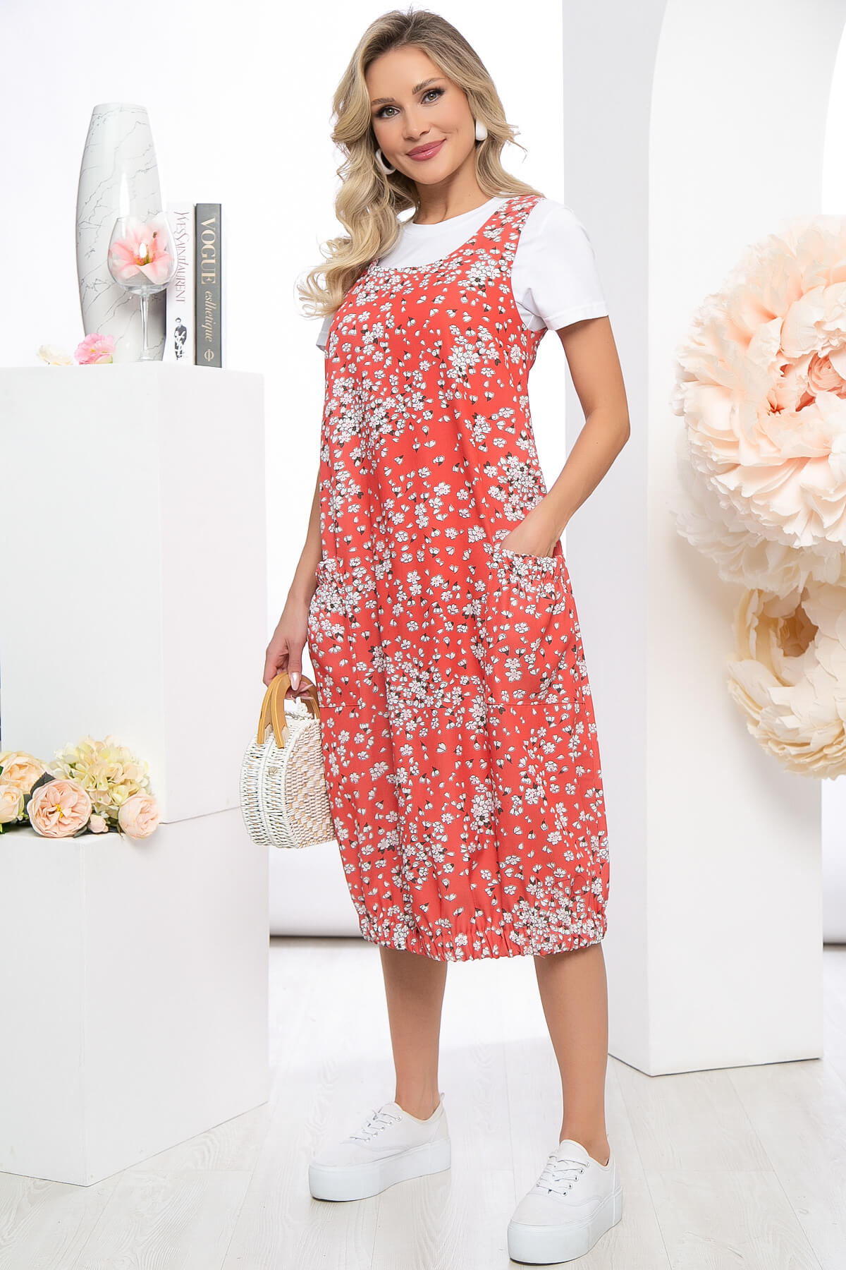 Сарафан женский LT Collection Жаркое лето розовый 48 RU