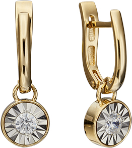 

Серьги подвески из золота с swarovski PLATINA jewelry 02-4531-00-501-1121-38, 02-4531-00-501-1121-38