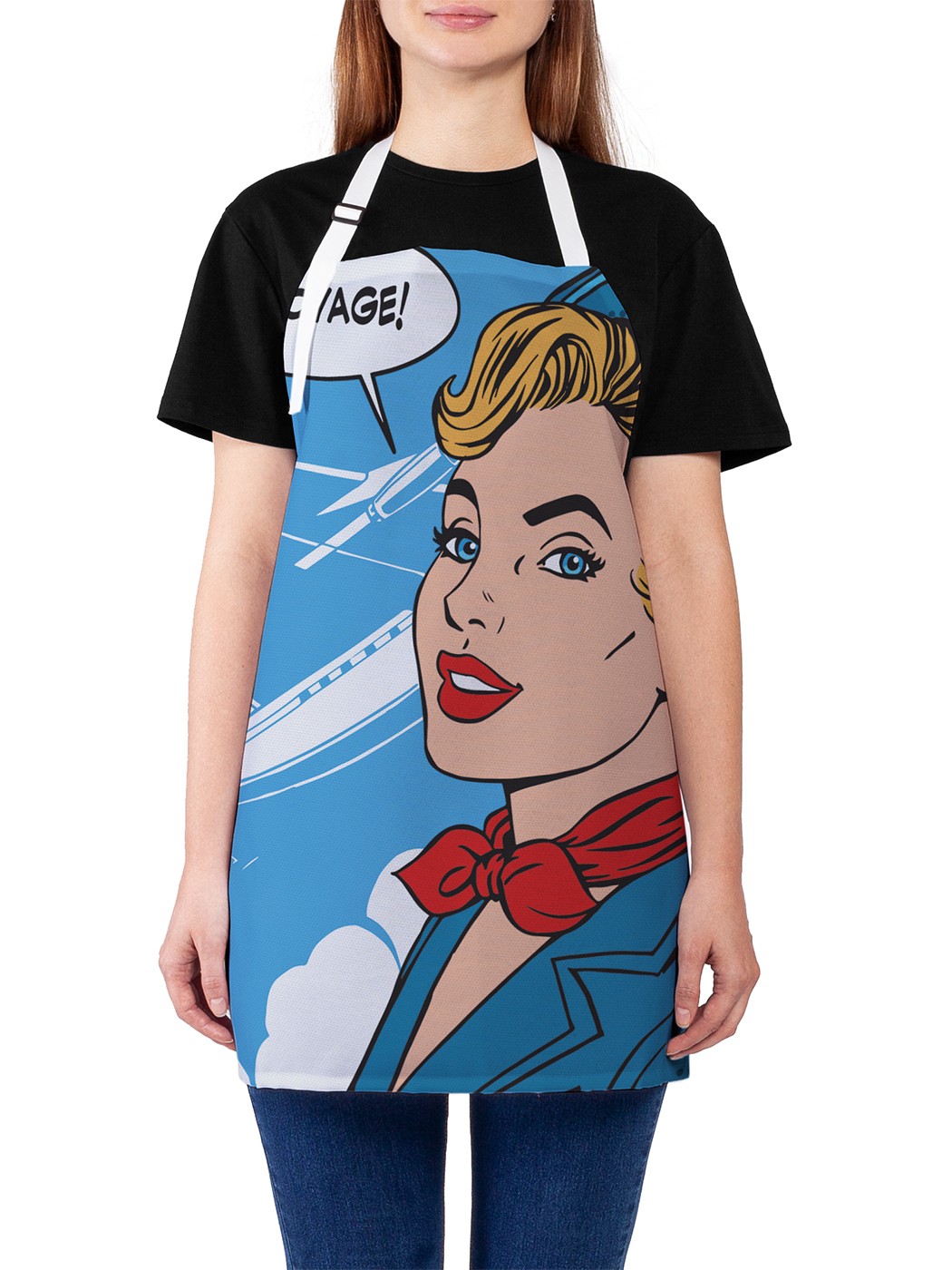 

Фартук женский JoyArty для готовки "Желаю хорошей поездки", универсальный размер